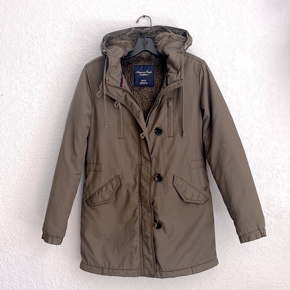 American Eagle Army Parka Jacket XS - Picture 2 of 7